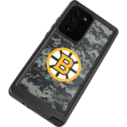 NHL Boston Bruins Camo Galaxy Note20 Ultra 5G Waterproof Case